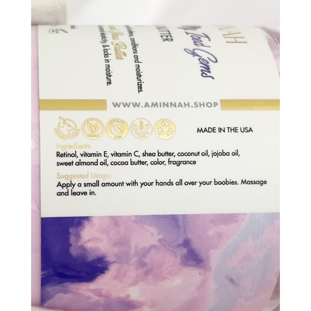 AMINNAH Whipped Boobies Butter Lip Butter Skin Care - Picture 3 of 5
